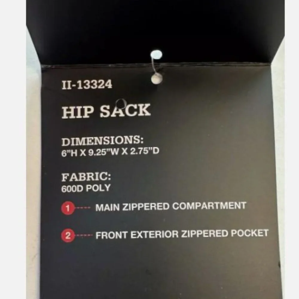 Dickies Logo Hipsack Bag Unisex Men's Women's 6" x 9.25" x 2.75" Brown New - Picture 5 of 13